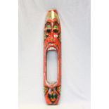 Vintage Fairground Colourful Hand Painted Soft Wood Face Mask with Large Open Mouth, approx.