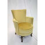 Early 20th century Upholstered Barrel Nursing Chair