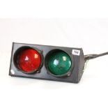 Vintage runway crossing stop/go lights from a disused airfield