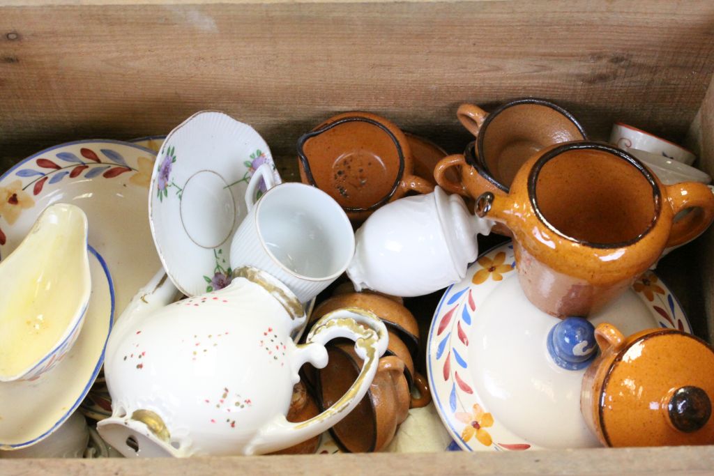 Box of mixed vintage Dolls tea party type ceramics to include a boxed set - Image 2 of 3