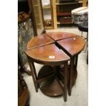 Early 20th century mahogany set of four occasional tables