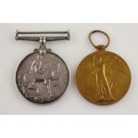 A WW1 Victory Medal & British War Medal pair issued to T4-276390 DVR. A. Price of the A.S.C.
