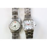 Two Gents Watches - Swiss Army and Pulsar perpetual calendar