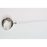 Silver magnifying glass on chain in the form of a half moon