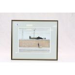 Framed & glazed LS Lowry print "Man on a Wall"