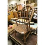 Oak Child's Chair in the form of a Hoop Back Windsor Elbow Chair