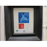 Framed & glazed limited edition print with a sea theme and marked 24/100 "Ca Carpe II Button '95"