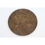 WW1 Death Plaque / Mourning Penny issued to William Sidnell.