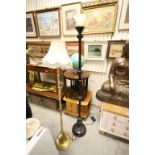 Metal Standard Lamp Base and a Gilt Brass Standard Lamp