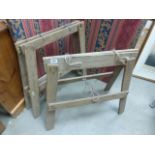 Pair of Pine Trestle Stands