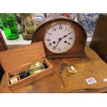 Wooden Cased Set of 19th century Brass Balance Scales marked Tivoli S.J & C with weights together