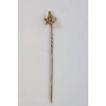 A 9ct gold masonic stick pin
