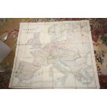 Early 20th century Folded Stanford's New Map of The Greater Part of Europe