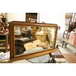 19th century Mahogany Inlaid and Crossbanded Overmantle Mirror