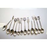 Small collection of white metal & hallmarked Silver teaspoons