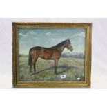 Oil Painting on Canvas of a Horse signed R Richardson 1906