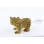 Small Bronze Bear figure with a gilt wash finish