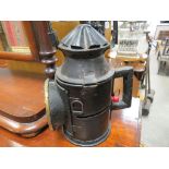 A vintage railway mans signal lamp