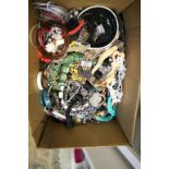 Large box of costume jewellery