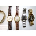 Vintage wristwatches to include Lip, Dogma Prima and Rado Diastar etc