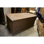 Victorian Pine Blanket Box with candle box to inside and two carrying iron handles