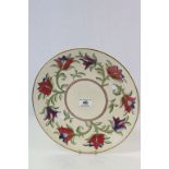 Crown Ducal charger with floral pattern, probably Charlotte Rhead