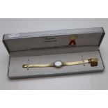 Boxed Ladies Marcel Drucker Wristwatch set with diamonds