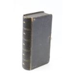 19th century French CDV box in the form of a Book, double opening with fitted leather interior