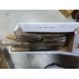 Box of Vintage Wooden Handled Tools