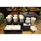 Collection of boxed Aynsley ceramics to include a set of six York mugs in Pembroke pattern