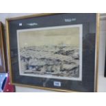 Framed and Glazed Watercolour of Desert Landscape signed lower left Bush