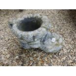 Novelty Stone Garden planter in the form of an old Boot