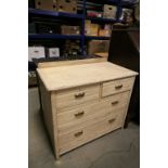 Late 19th Painted Oak Chest of Two Short over Two Long Drawers