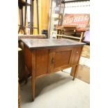 Late 19th / Early 20th century Mahogany Washstand with Black Marble Splashback and Top