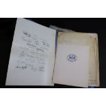 Folder with group of Signatures from the Royal General Theatrical Fund 1968 to include; Alec