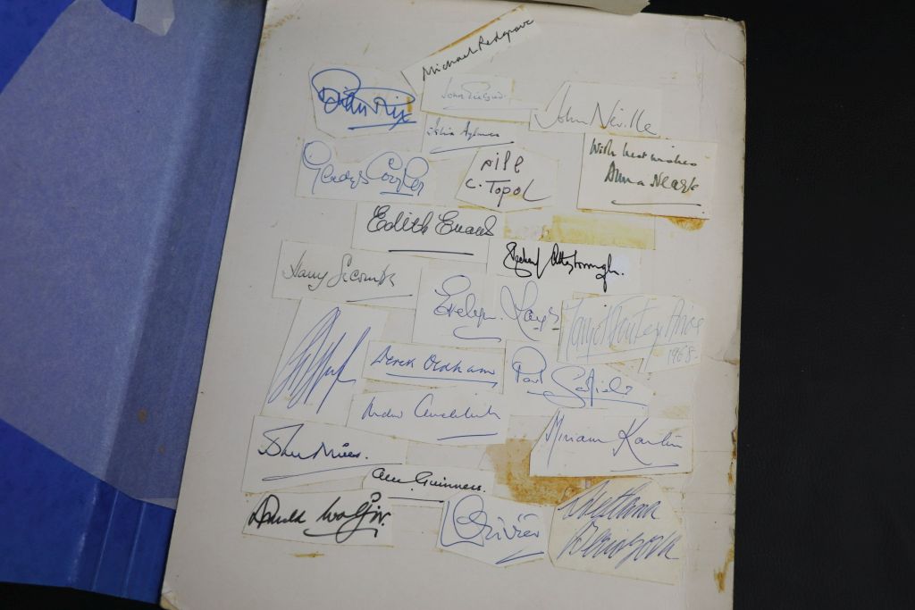 Folder with group of Signatures from the Royal General Theatrical Fund 1968 to include; Alec - Image 4 of 4