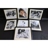 Film Autographs - Collection of 7 framed & glazed James Bond 007 signed photos to include Mollie