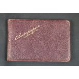 Cricket autographs - An autograph book containing a number of signatures including Don Bradman,