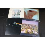 Vinyl - Pink Floyd - Four LP's to include Meddle (SVHL textured gatefold sleeve), The Dark Side Of