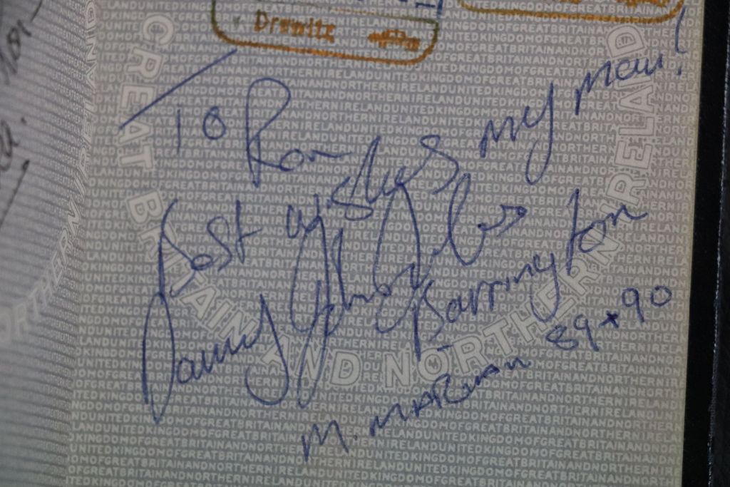 TV & Film Autographs - Passport containing a collection of autographs that feature Hugh Grant, Liz - Image 9 of 12