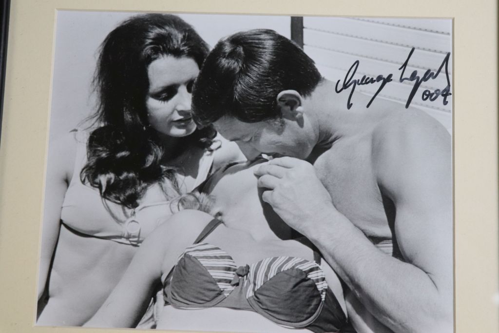 Film Autographs - Collection of 7 framed & glazed James Bond 007 signed photos to include Mollie - Image 2 of 8