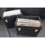 Vinyl - A collection of 60+ LP's and small quantity of 12" singles covering rock & pop including