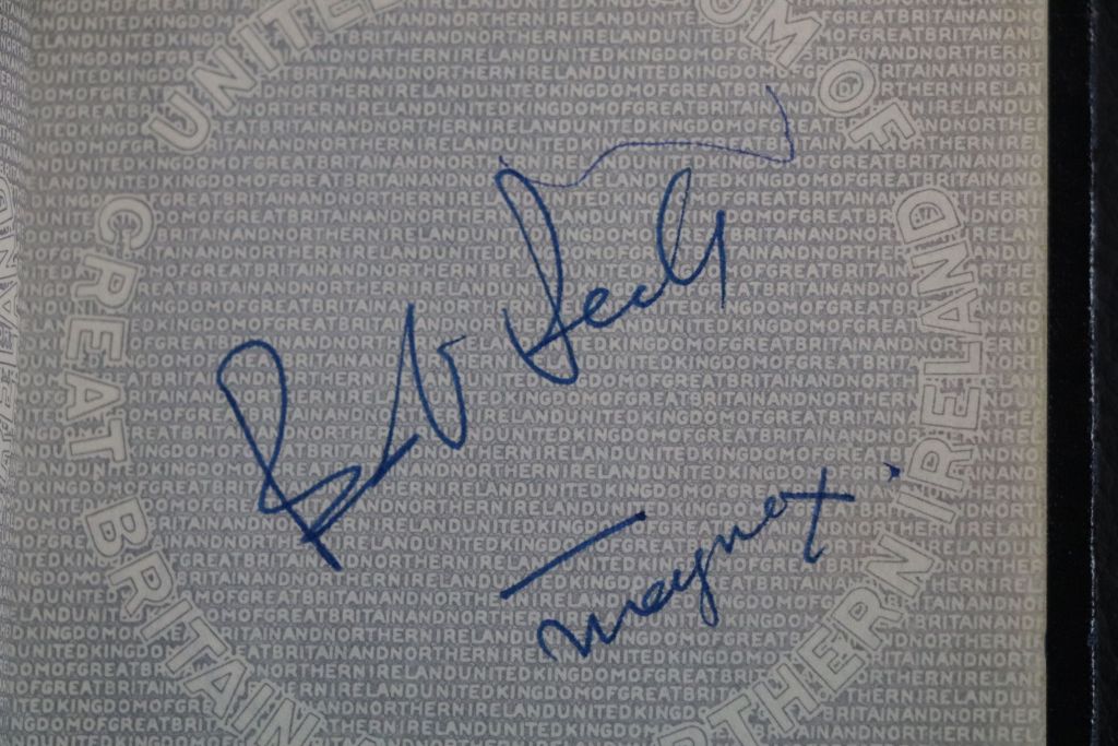 TV & Film Autographs - Passport containing a collection of autographs that feature Hugh Grant, Liz - Image 11 of 12