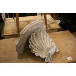 Crackle Glazed Wall Shelf with Shell Design