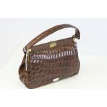 Vintage Crocodile Skin Handbag