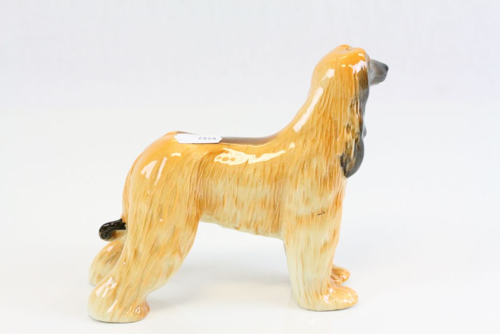 Beswick ceramic models of a Dachshund and a champion Afghan Hound, with rubbed marks to foot - Image 3 of 7