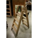 Set of Vintage Pine Double Sided Step Ladders
