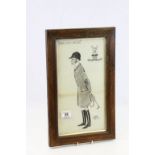 Early 20th century Black and White Watercolour entitled ' Balaclava ' depicting a Huntsman and