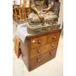 19th century Mahogany Chest of Two Short over Two Long Drawers