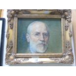 Antique Oil Painting Portrait Bearded Gent presented in an Ornate Gilt Frame